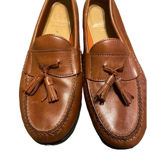 Cole Haan Caddie Bow Tan Chestnut Brown Loafer Men's Size 9.5 Corpcore Business - Picture 3 of 8